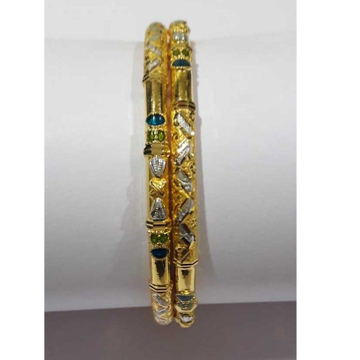 916 Gold Designer Copper Pipe Kadli by 