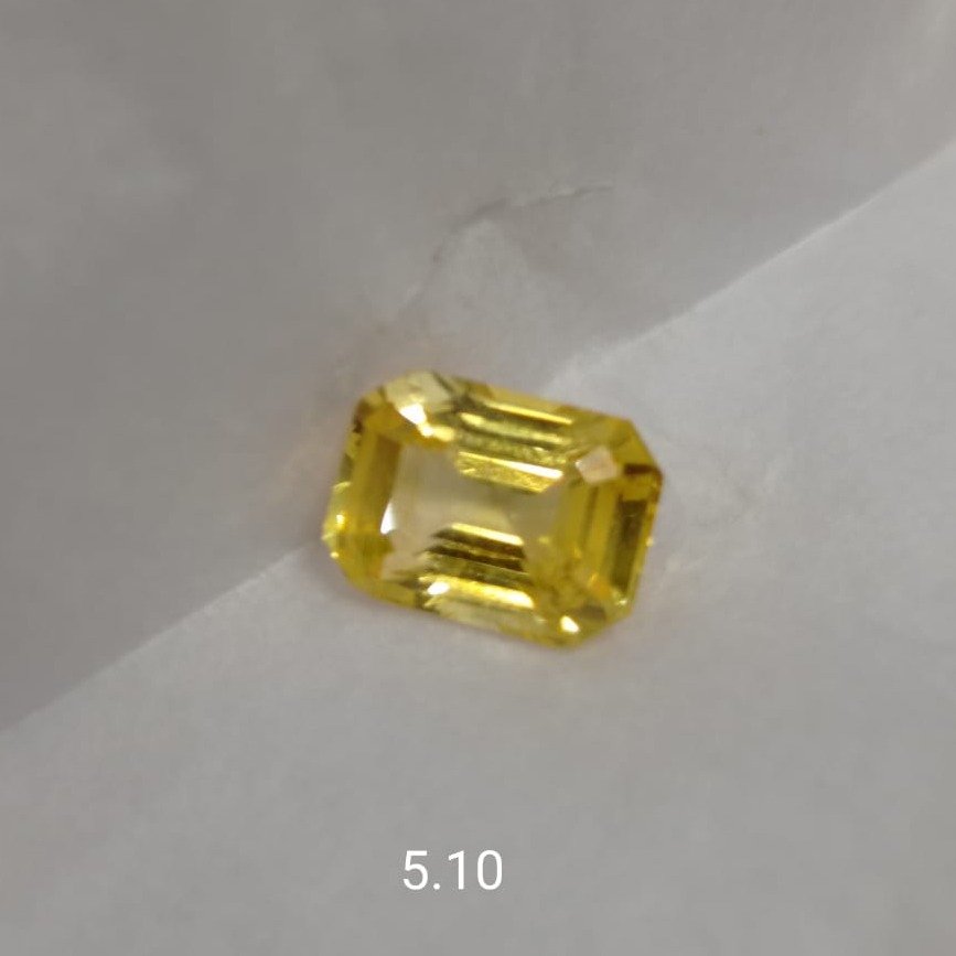 5.10ct Square Yellow Sapphire-Pukhraj SG-Y03