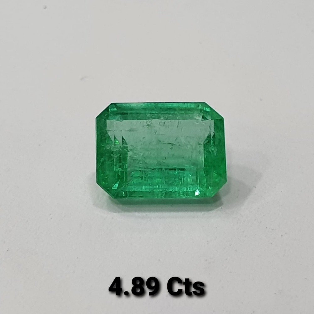 4.89ct square green emerald-panna SG-E01